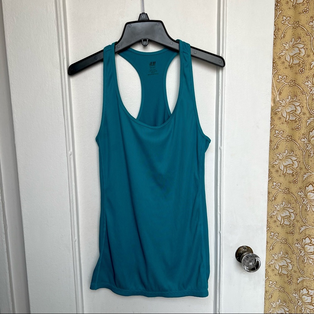 NWOT H&M Teal Workout Top Sz Small